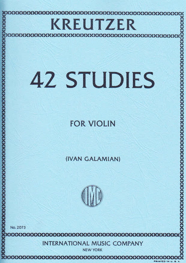 KREUTZER - 42 ETUDES POUR VIOLON (GALAMIAN)