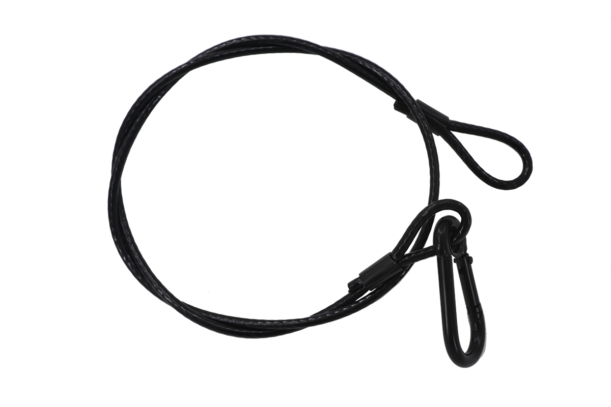 Pack Mit 12 Sicherheitsschlingen 4 mm 85 cm Schwarz