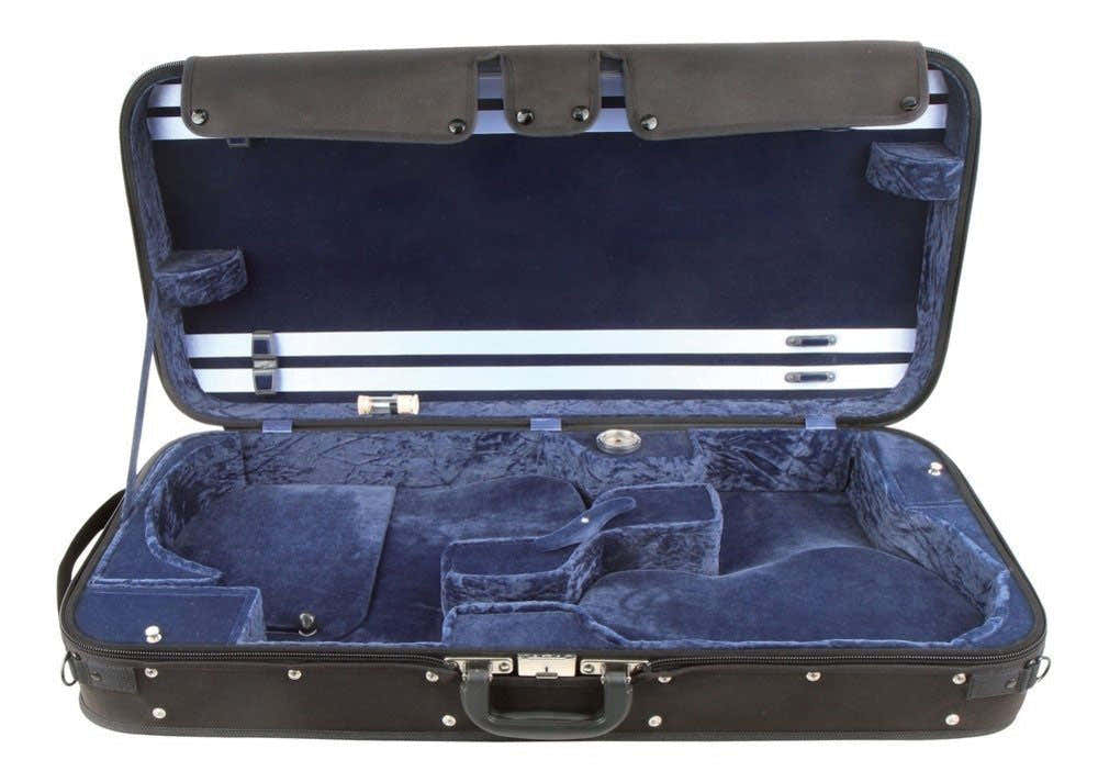 Doppelter Koffer Liuteria Maestro Schwarz/Blau - Violine/Bratsche