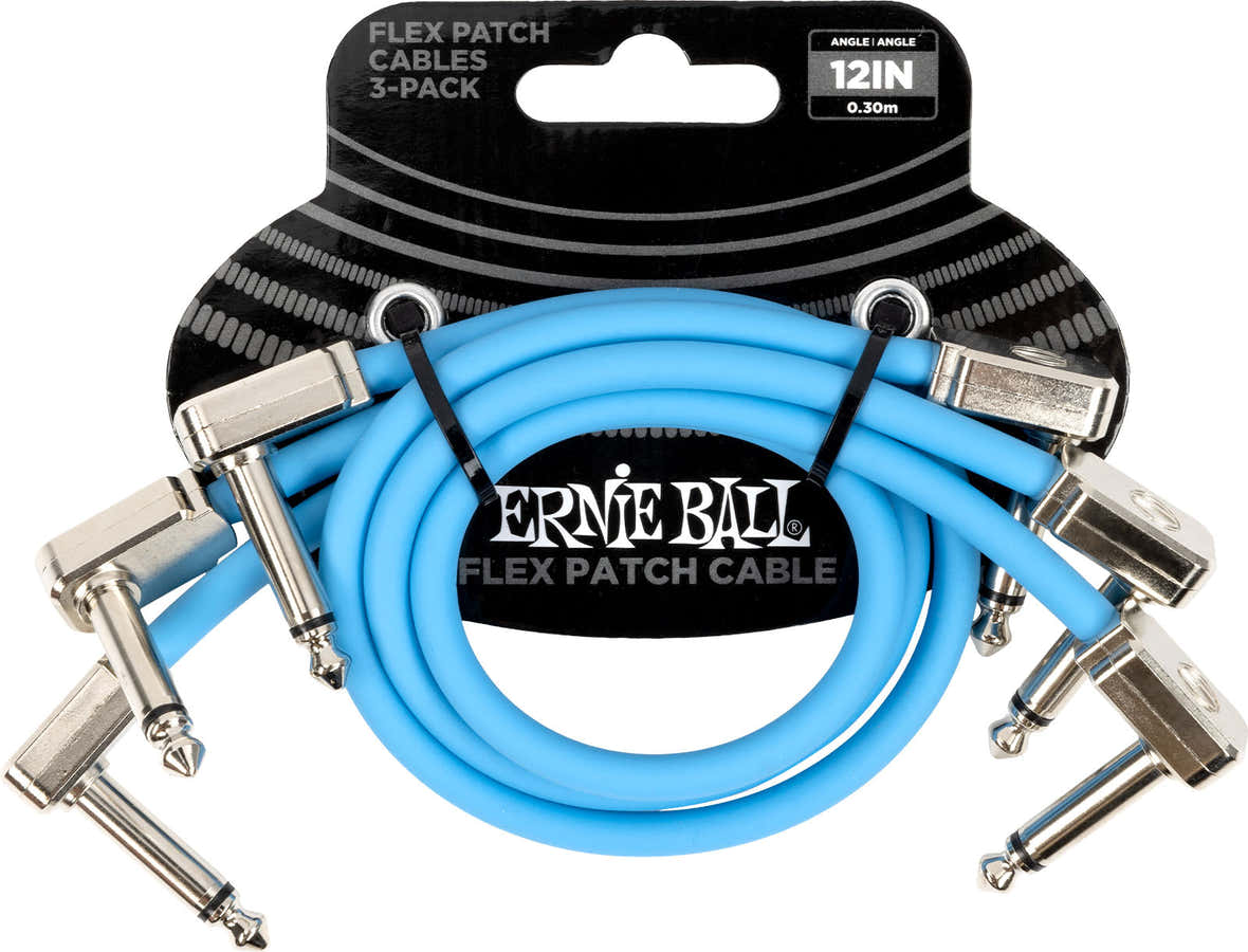 PATCH CABLE FLEX 30CM - PACK 3 BLUE