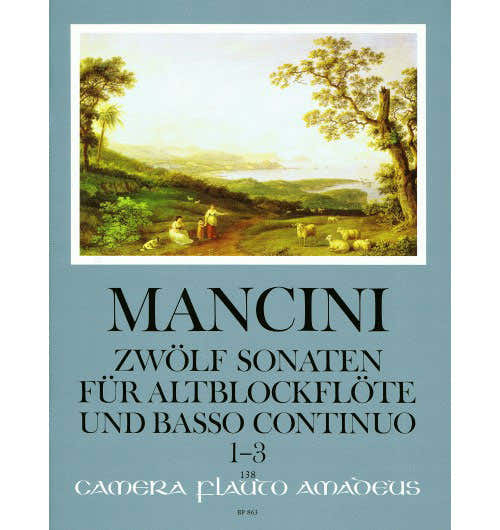 Mancini Francesco - 12 Sonaten Bd.1 (Sonaten 1-3) - FLB Alt & BC