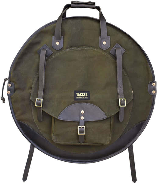 TACKLE Instruments Cymbal-Rucksack 22" - Grün/Dunkelbraun
