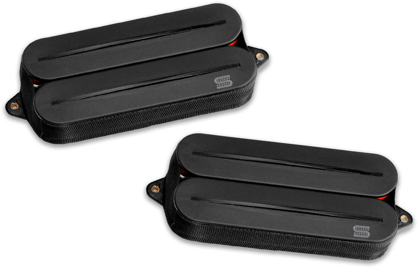 Humbucker 7-saitig Black Jupiter Rails, Signatur von Wes Hauch, Satz, schwarz