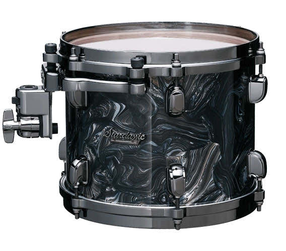 Tama Starclassic Ahorn 13X9 Tom, schwarze Nickel-Hardware, Anthrazit-Wirbel MRT1309BN-CCL