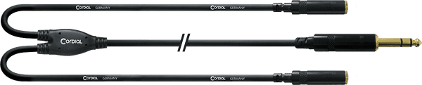 Y-Audiokabel Stereo-Klinke / 2 Stereo-Klinkenbuchsen - 30 CM