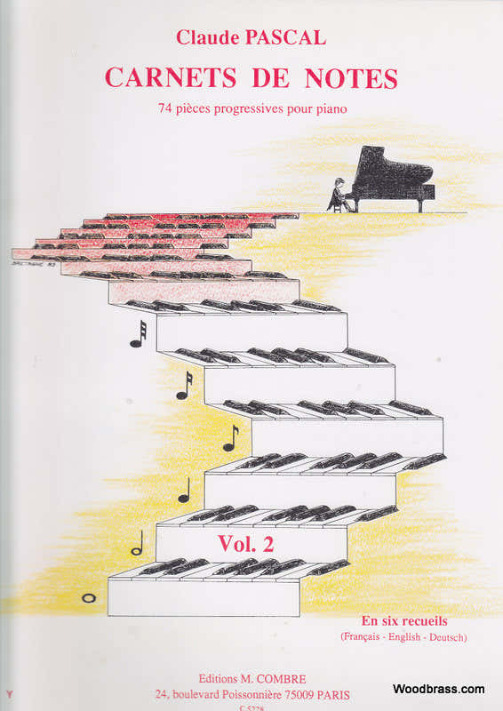 PASCAL CLAUDE - CARNETS DE NOTES VOL.2 - PIANO