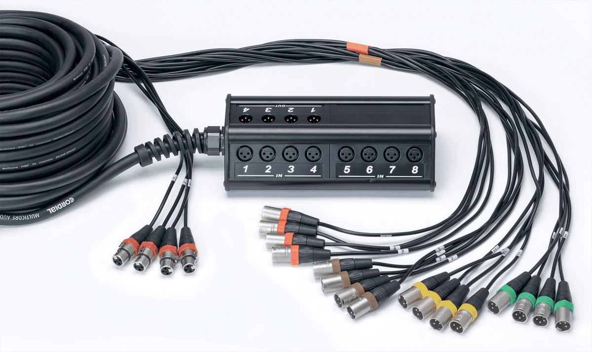 Stagebox 16 Eingänge 4 Ausgänge XLR-Kabel 30 M