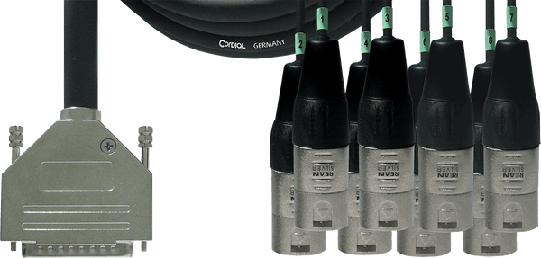 Schnittstellenkabel SUB-D/8 XLR-Stecker 1,5 M
