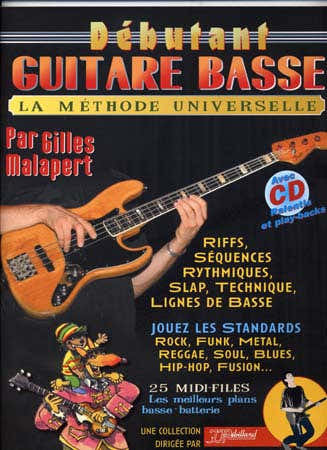 DEBUTANT GUITARE BASSE REBILLARD TAB + CD