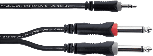 Kabel Y Abzweigkabel Mini-Klinke Stereo / 2 Mono-Klinken 1,5 m