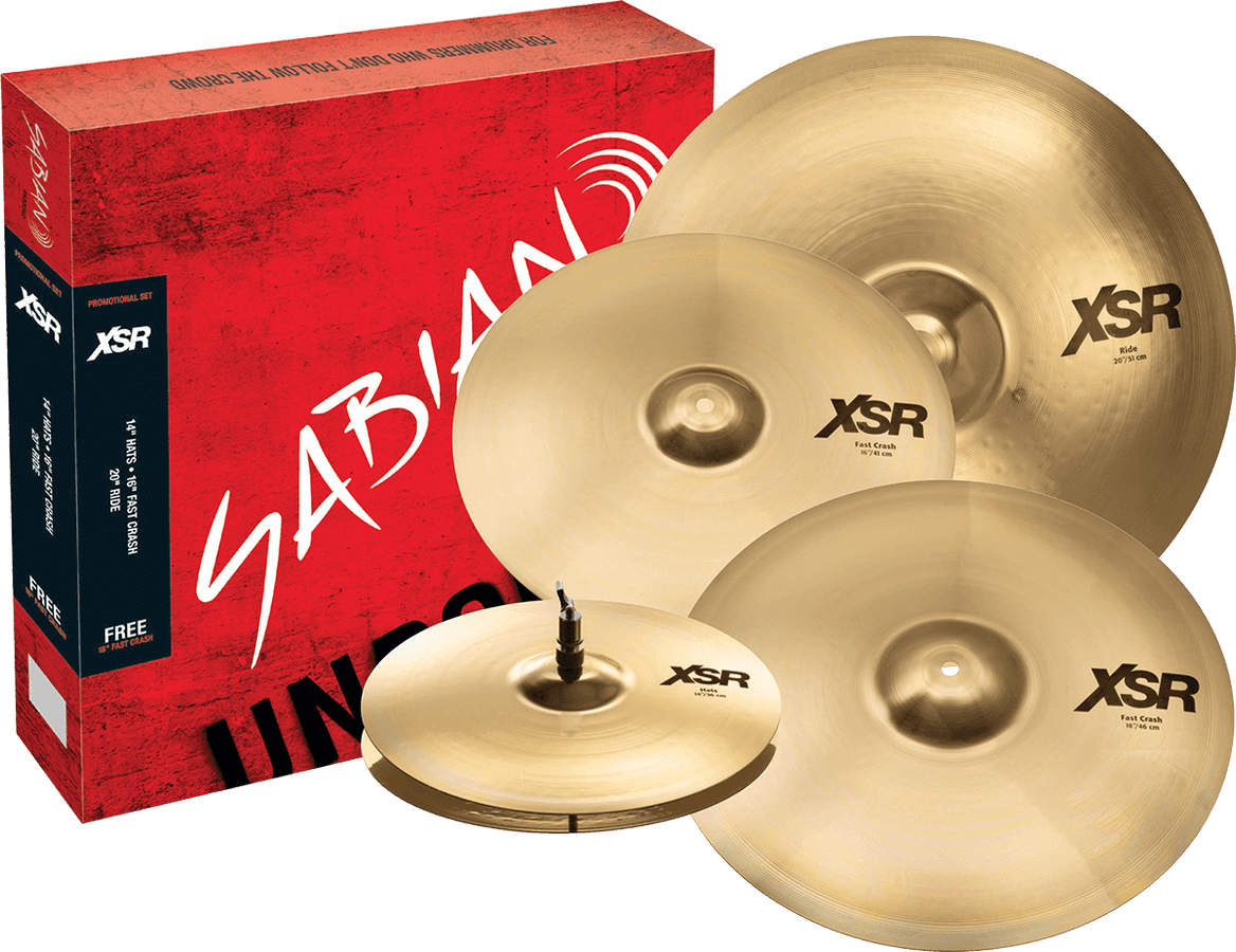 XSR55GB - Paket XSR Harmonisch 14/16/2 + 18" Crash +9 TAGE TEST DRUMEO