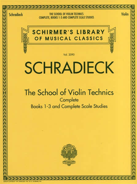 Schirmer Library Schradieck The School Of Violin Technics Complete - Violin