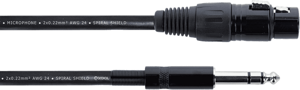 XLR Female Audio-Kabel / Stereo-Klinke - 3 M