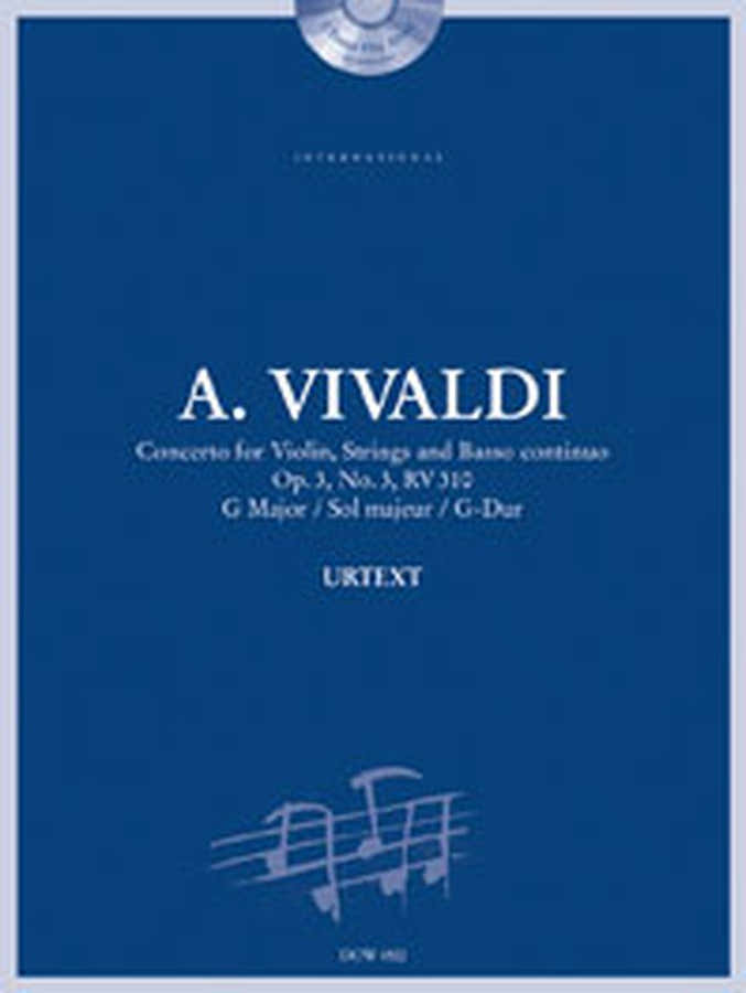 Vivaldi A. - Concerto Op. 3 N°3 Rv 31 In G-Major - Violon Cordes Bc