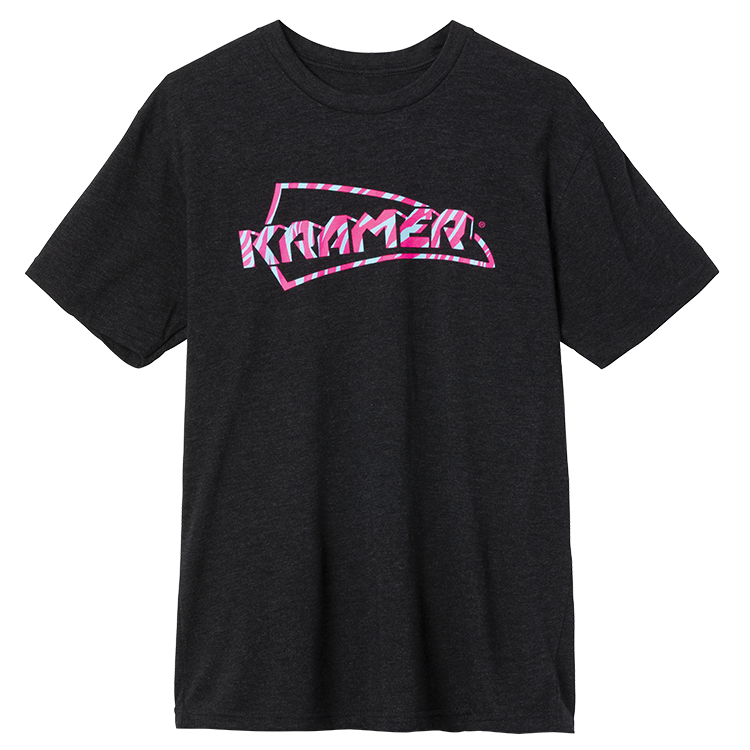 "L" Kramer Tiger Stripe T-Shirt Schwarz meliert