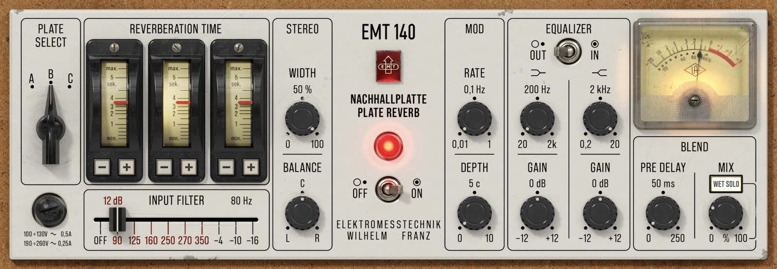 UAD EMT 140 Classic Plate Reverberator