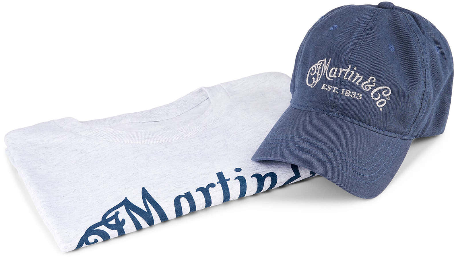 Set T-Shirt + Kappe, grau und blau M