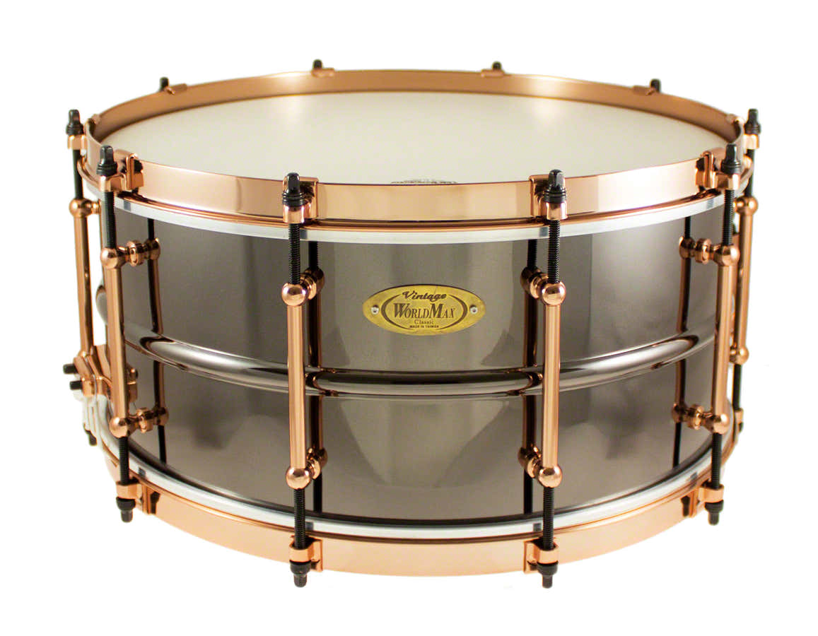 BK-6514SFXG - BLACK DAWG AZTEC GOLD VINTAGE 14" X 6.5" SNARE DRUM - BRASS SHELL