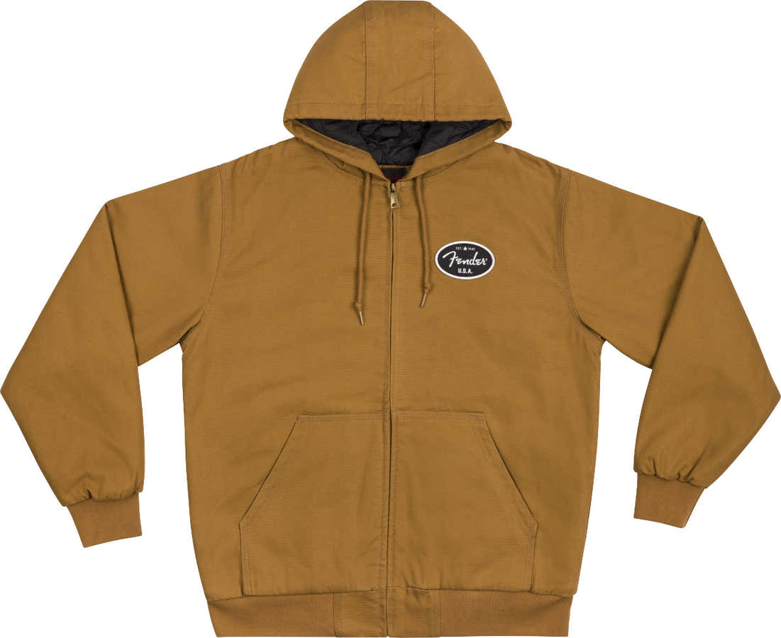 "M" Funktionale Canvasjacke Sattelbraun