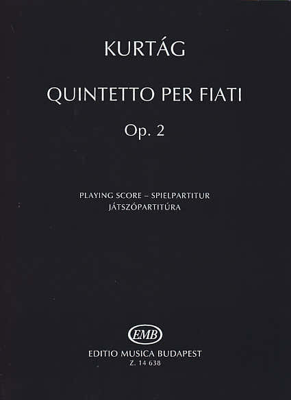 KURTAG G. - QUINTETTO PER FIATI OP. 2 - CONDUCTEUR