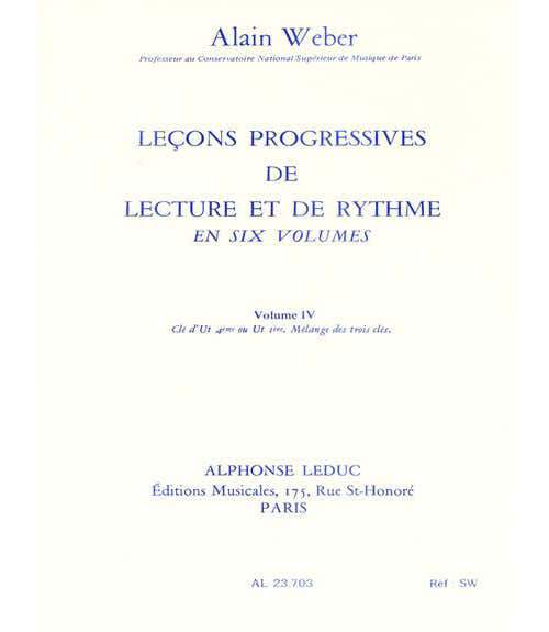 WEBER A. - Progressive Lektionen im Lesen und Rhythmus Band 4