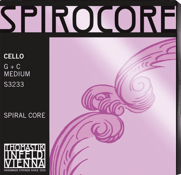 CELLO STRINGS SPIROCORE SPIRAL CORE G+C WOLFRAM MEDIUM SET