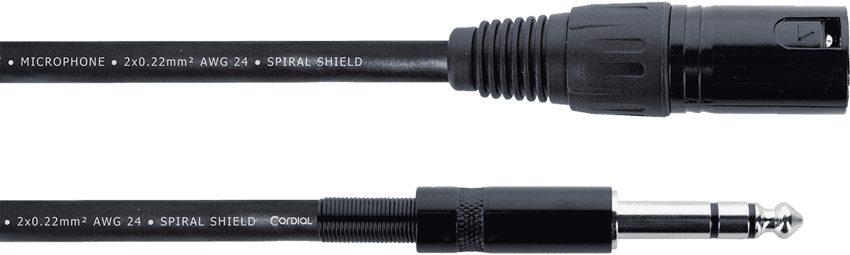 Audiokabel XLR Stecker / Stereo-Klinkenstecker - 3 M