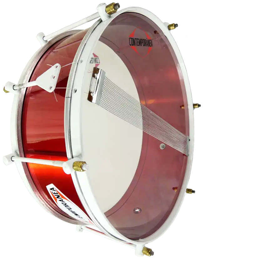 Caixa 14" x 15cm - 6 Zugstäbe - Snare-Teppich - Light - Rot - Edition ALEGRIA