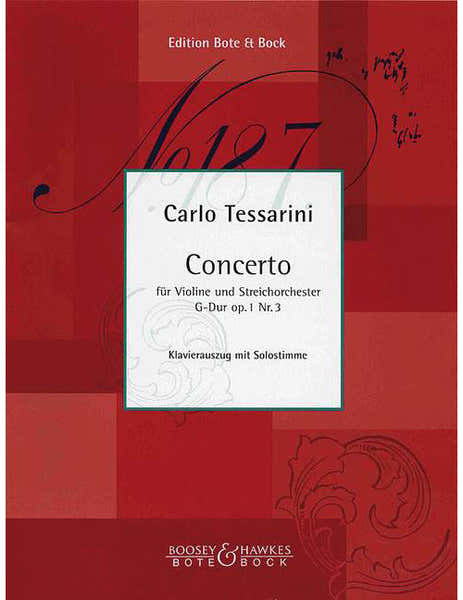 Tessarini - Violin Concerto In G Major Op. 1/3 - Violon et String Orchestre