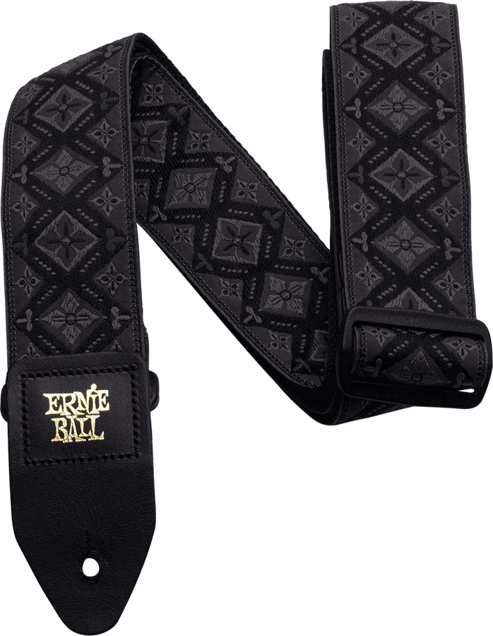 REGAL BLACK JACQUARD GUITAR STRAP