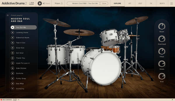 XLN Audio Addictive Drums 2 Modern Soul und R&B ADpak