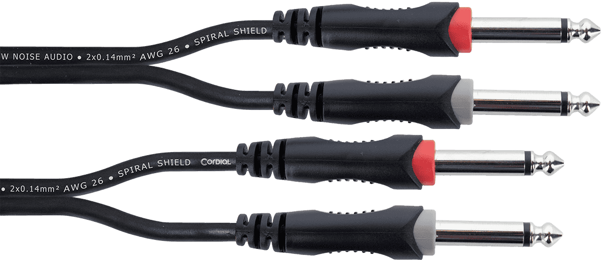 Doppeltes Mono-Klinken-Audiokabel 6 M