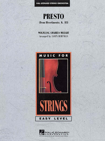 Hal Leonard Presto (from Divertimento K.113)