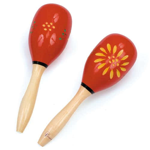 MARACAS HOLZ BEMALT