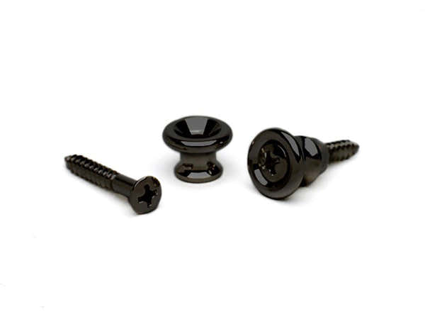Gotoh Gibson* Style Gurtknopf Schwarz (2)
