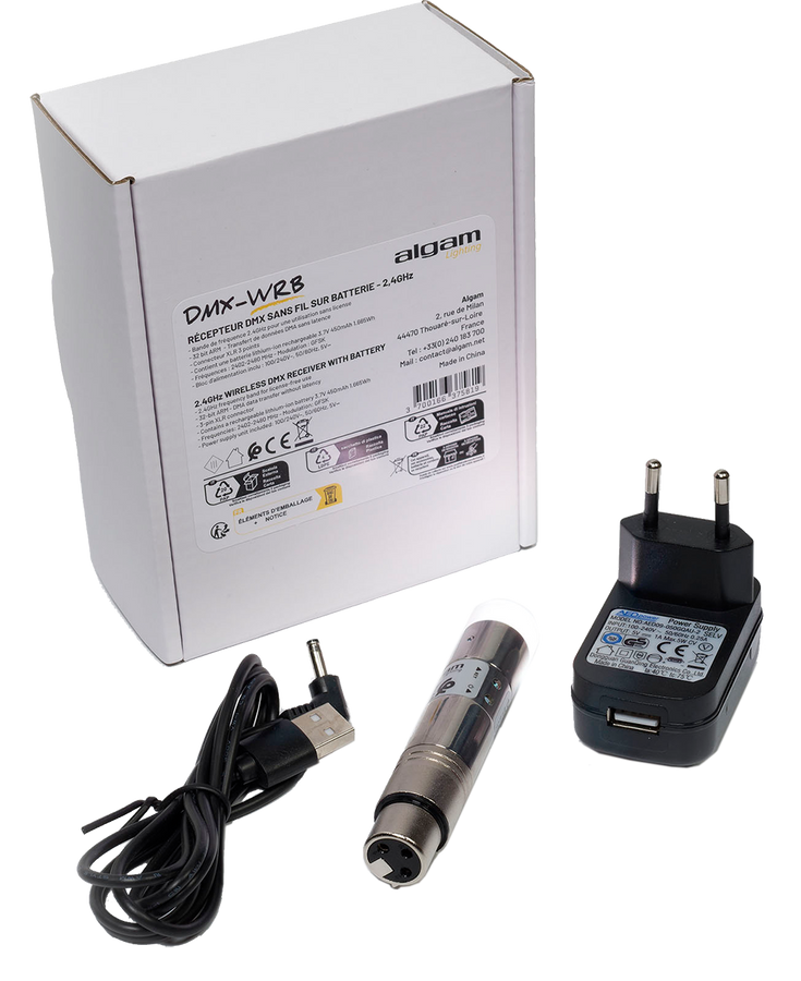 DMX-WRB Drahtloser DMX-Empfänger mit Akku