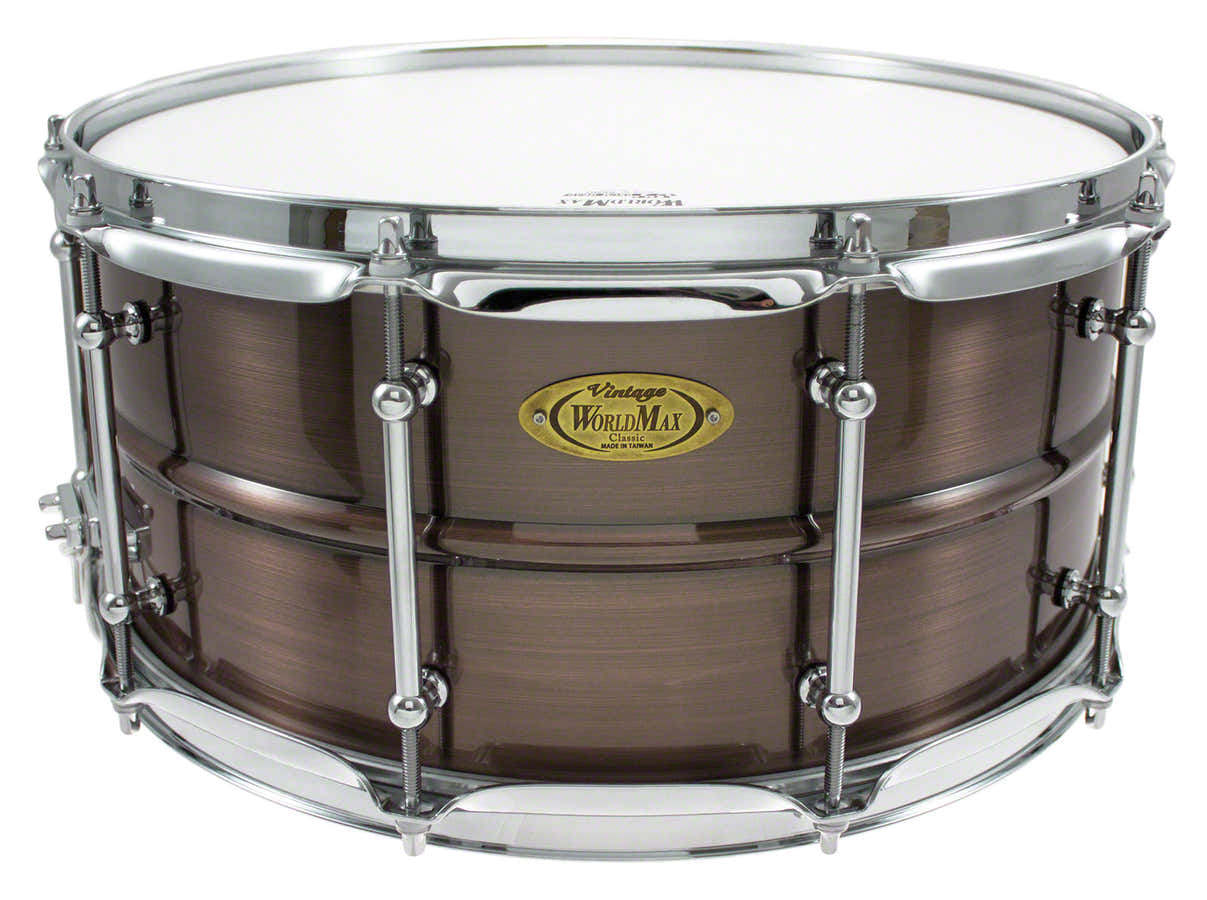 BKR-6514SH - BLACK DAWG 14" X 6.5" SNARE DRUM - BRUSHED RED COPPER BRASS SHELL