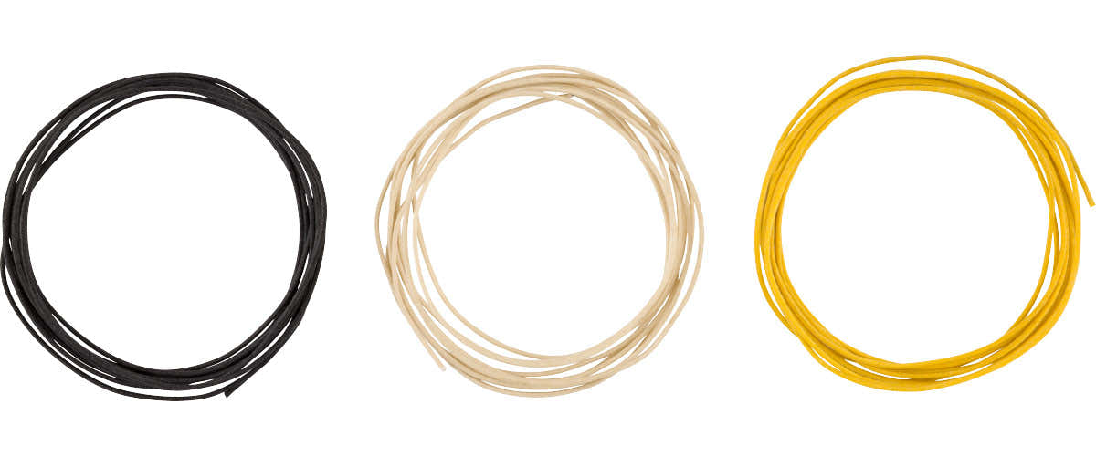Pure Vintage Stoffummanteltes Kabel 22 AWG 10? Schwarz Weiß Gelb