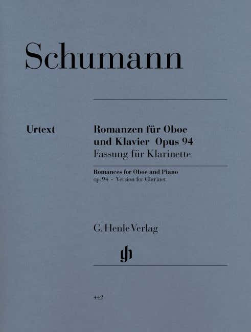 Schumann R. - Romanzen für Oboe (oder Violine oder Klarinette) und Klavier Op. 94 (Fassung für Klarinette)