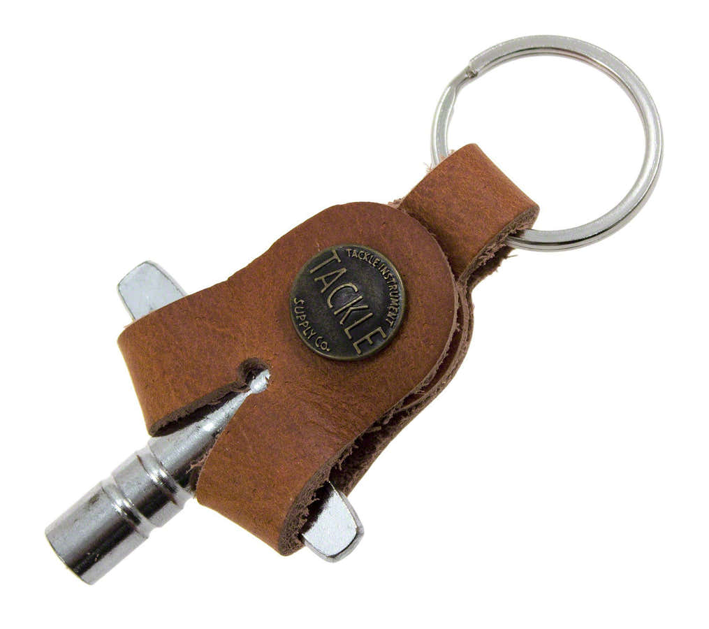 LEATHER DRUM KEY - SADDLE TAN