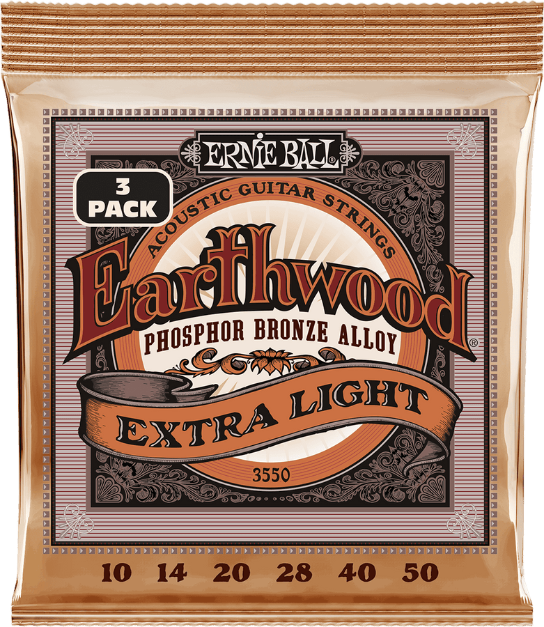 CORDES EARTHWOOD PHOSPHORE BRONZE EXTRA LIGHT 10-50 - PACK DE 3