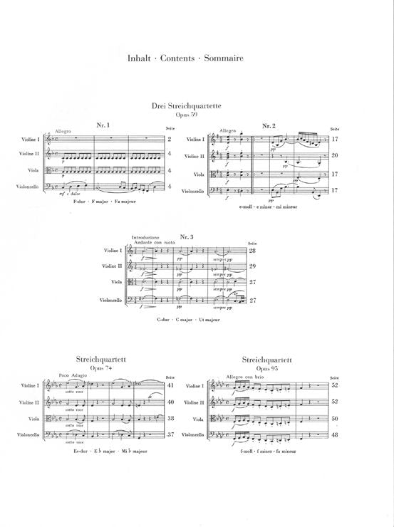 BEETHOVEN L.V. - STRING QUARTETS OP. 59 74 95