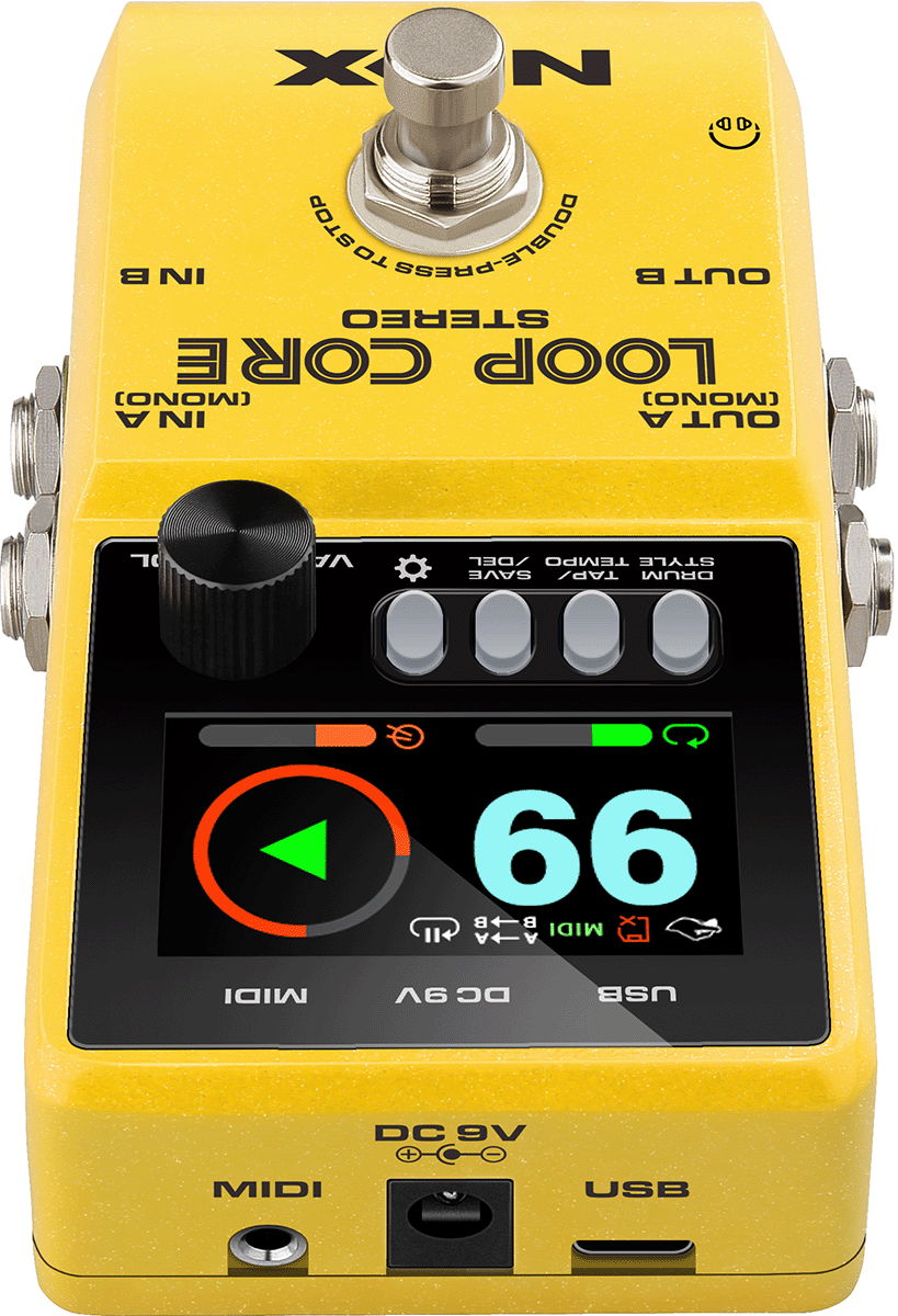 LOOPER-PEDAL MIT 50 DRUM-PATTERNS 99 SPEICHERPLÄTZEN UND CAB-SIMULATION