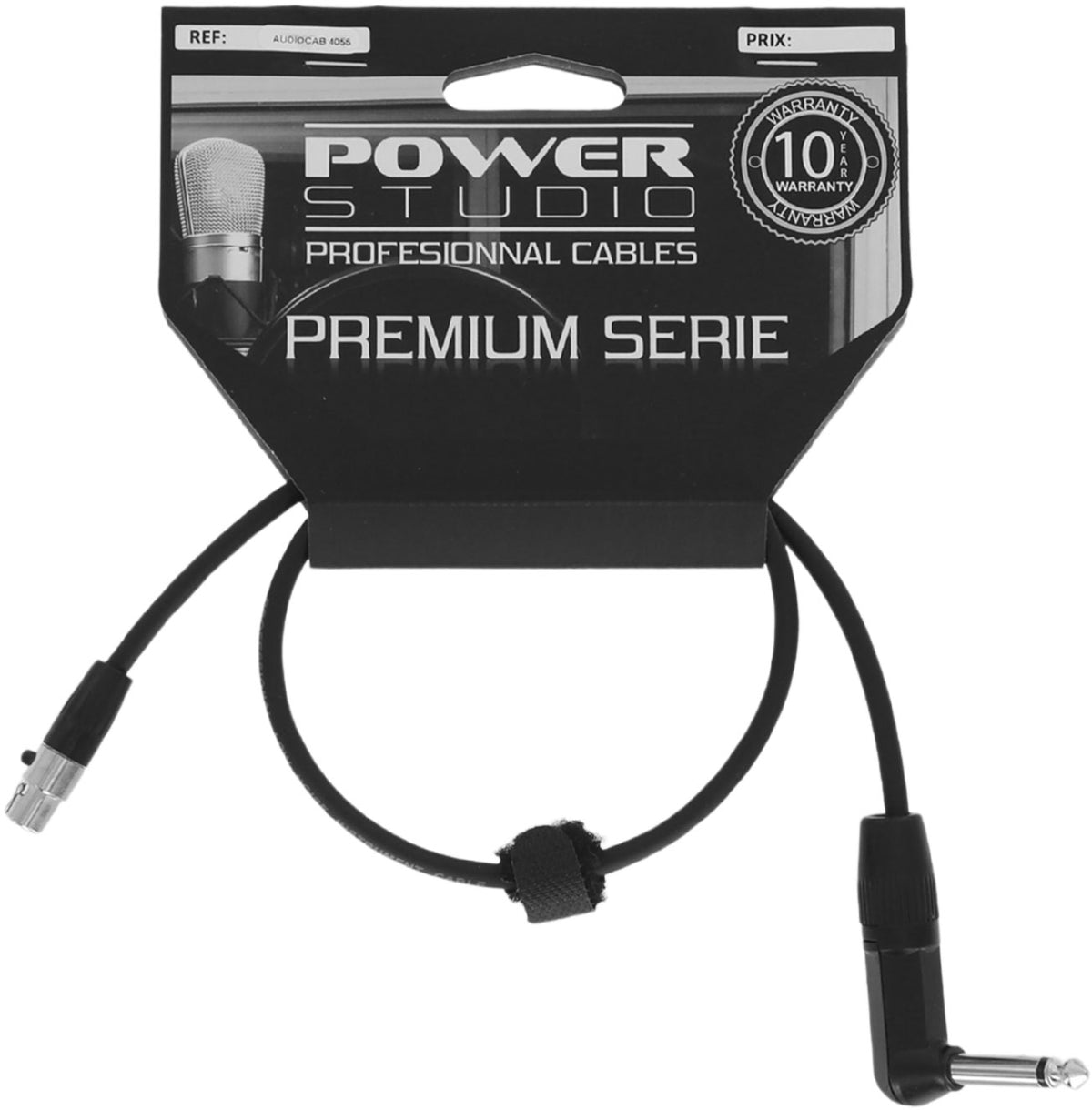 AUDIOCAB 455 Abgewinkelter Jack zu Mini XLR 4-polig (Shure) 6cm