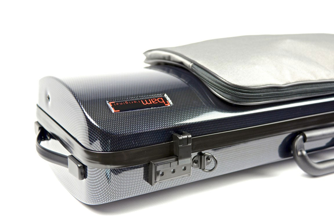 Geigenetui 4/4 Hightech + Tasche - Schwarz Carbon