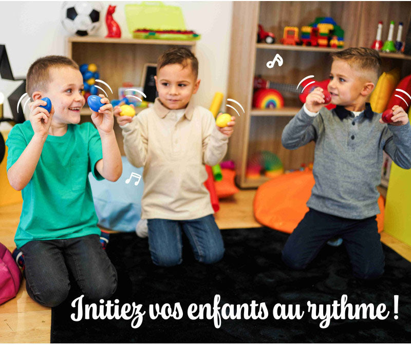 Set Von 3 Paaren Klang-Eiern Bunt