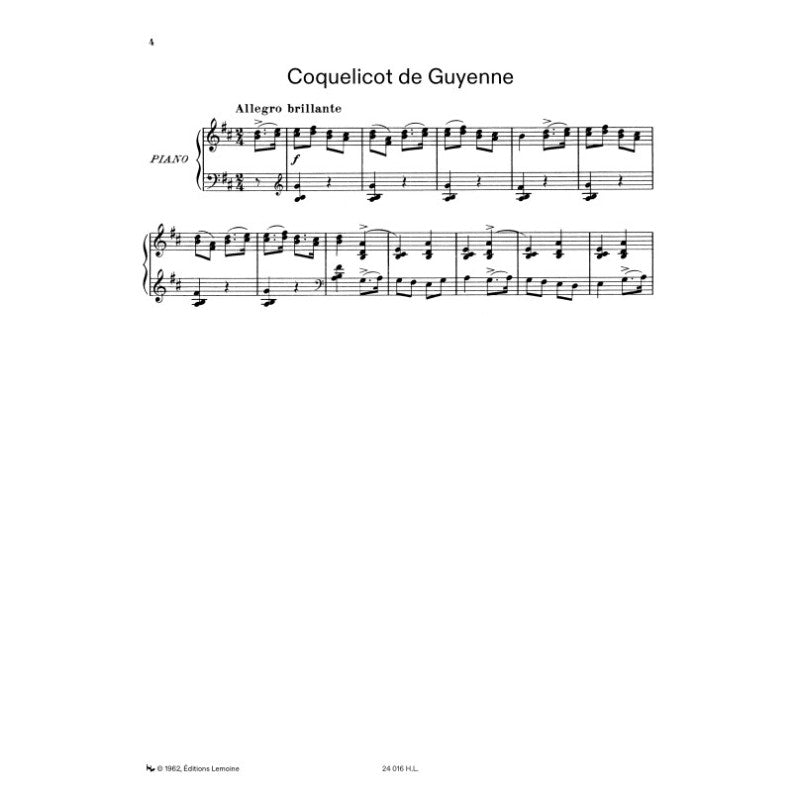 Tailleferre Germaine - Fleurs De France - Piano