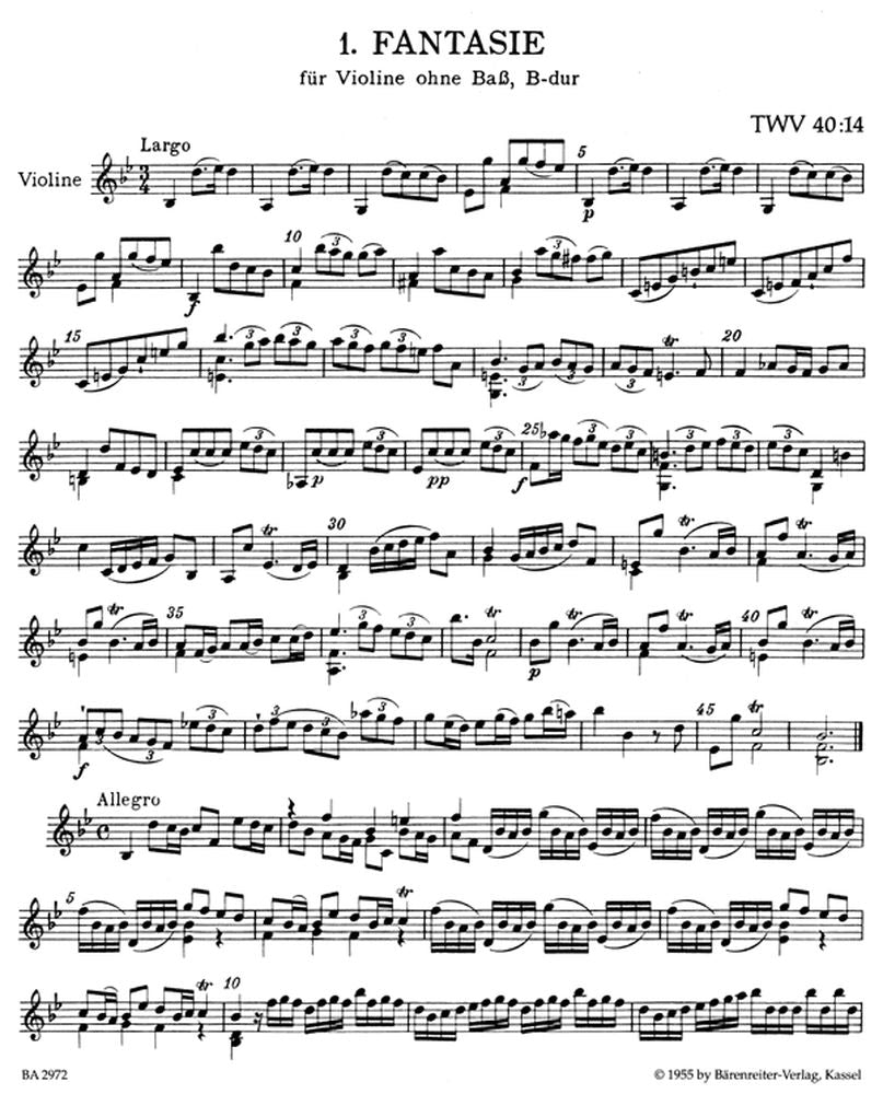 Telemann G.P. - 12 Faisies Twv 40:14 40:25 - Violon