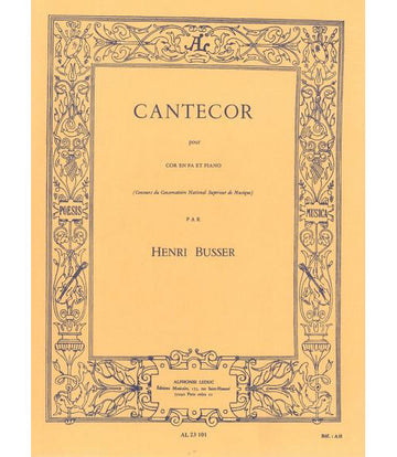 BUSSER HENRI - CANTECOR - COR & PIANO