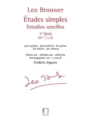 Brouwer Leo - Etudes Simples - Estudios Sencillos (serie 1)- Guitare